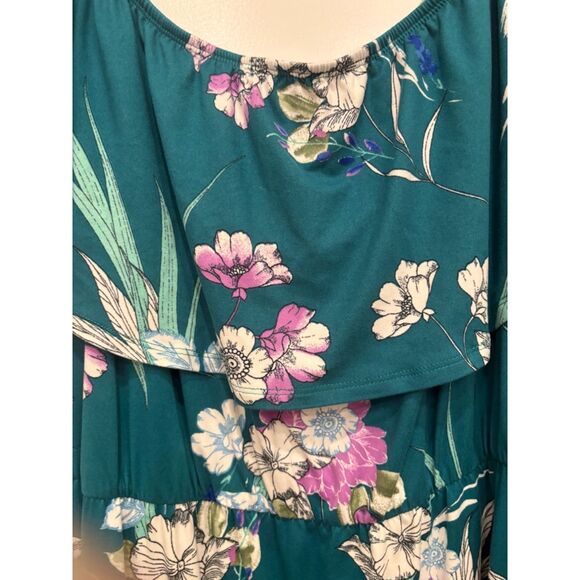 StitchFix Turquoise Floral Maxi Dress - Like New -XXL - Picture 5 of 7